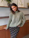 Kami zip up knit sweater – Green