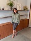 Kami zip up knit sweater – Green