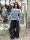 Odetta striped sweater - White/navy