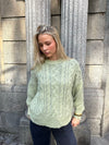 Raffaella knit sweater with balloon sleeves - Sage green