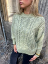 Raffaella knit sweater with balloon sleeves - Sage green