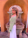Ludovica knit with details - Green/pink