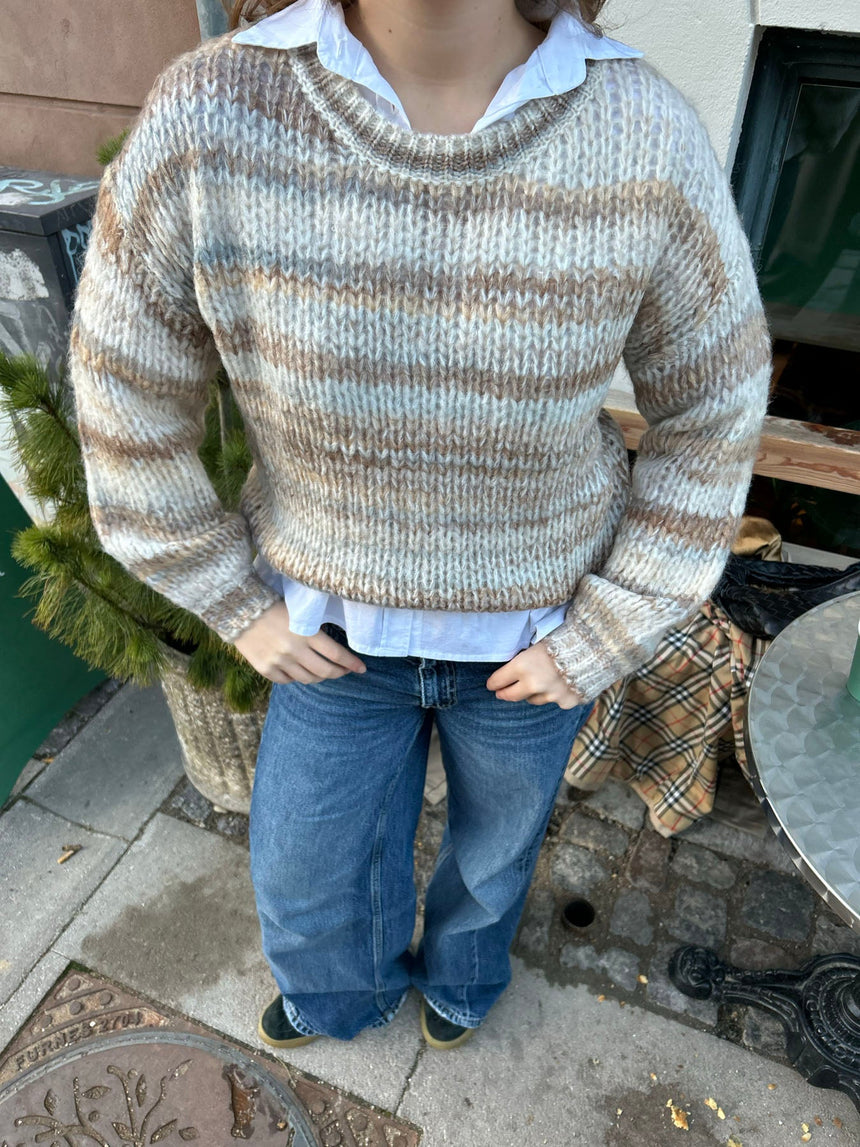 Annabelle striped knit - Beige