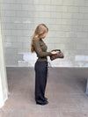Nula suit pants with tie belt - Black