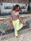 Nula suit pants with tie belt – Yellow
