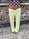Nula suit pants with tie belt – Yellow