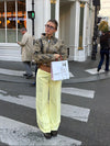 Nula suit pants with tie belt – Yellow