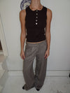 Olia suit pants with cuffs - Brown