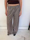 Olia suit pants with cuffs - Brown