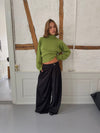 Trina suit pants with buckle detail - Black