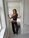 Calsia suit pants with polka dotted trim - Black