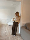 Holga pinstriped suit pants - Brown/white