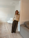 Holga pinstriped suit pants - Brown/white