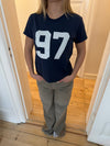 Lilana navy t-shirt w. 97 - Navy/white