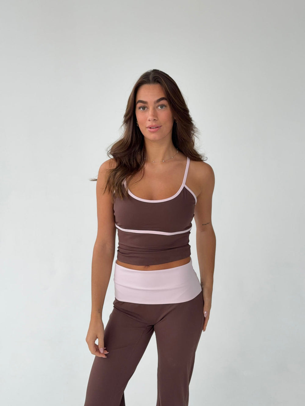 Essential tank top - Espresso/candyfloss