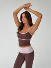 Essential tank top - Espresso/candyfloss