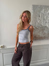 Wren tank top - Grey/blue