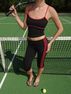 Speedana tank top - Jet black/cherry