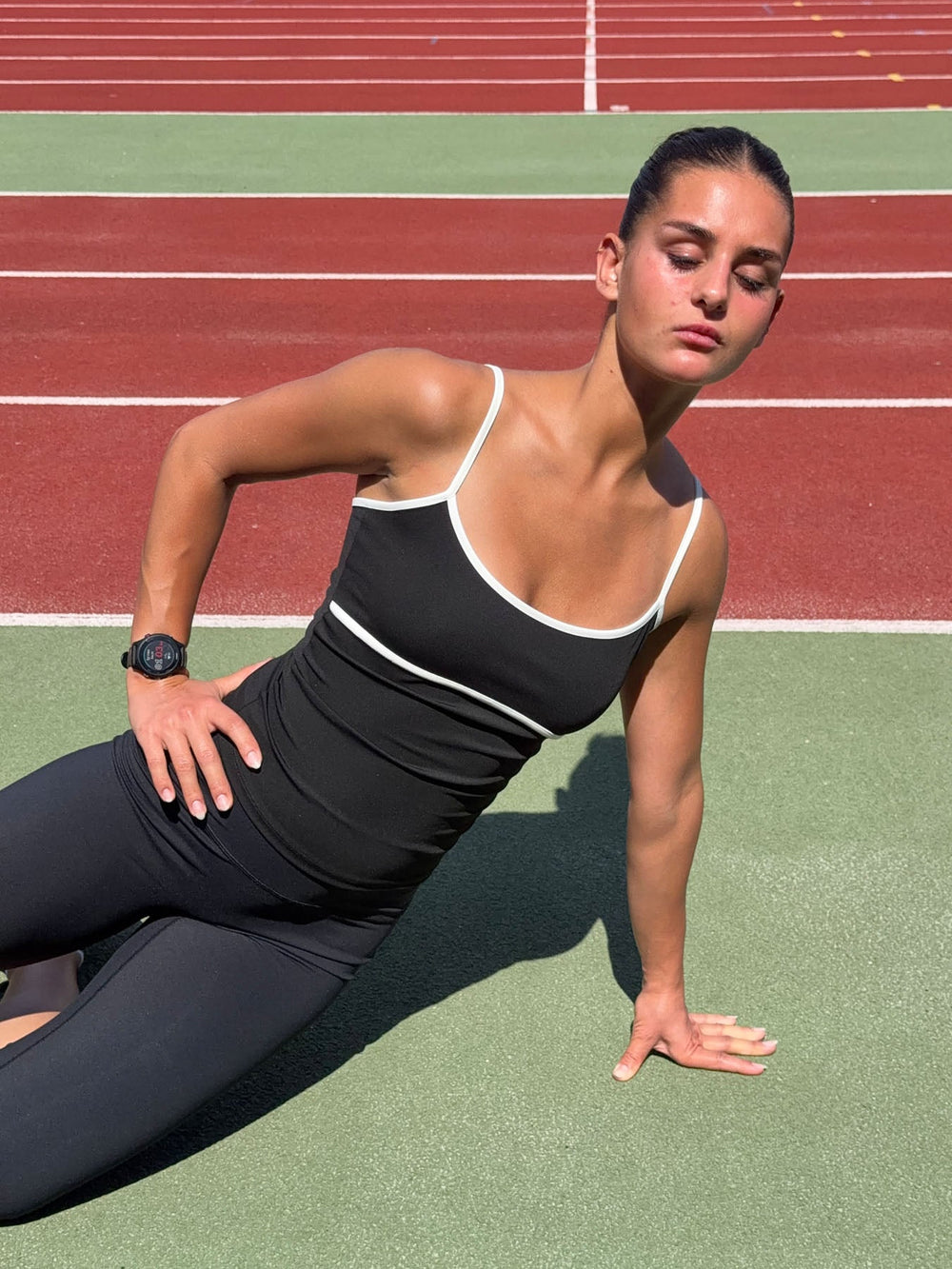 Speedana tank top - Jet black/cloud