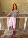 Wren tank top with stripes - White/navy/