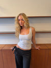 Beate ribbed tanktop - Light grey