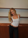 Beate ribbed tanktop - Light grey