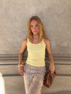 Julea ribbed tank top - Butter yellow