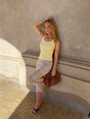 Julea ribbed tank top - Butter yellow