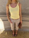 Julea ribbed tank top - Butter yellow