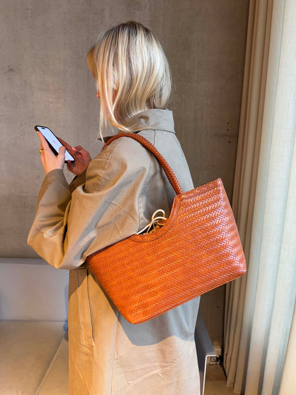 Virginia woven bag - Caramel