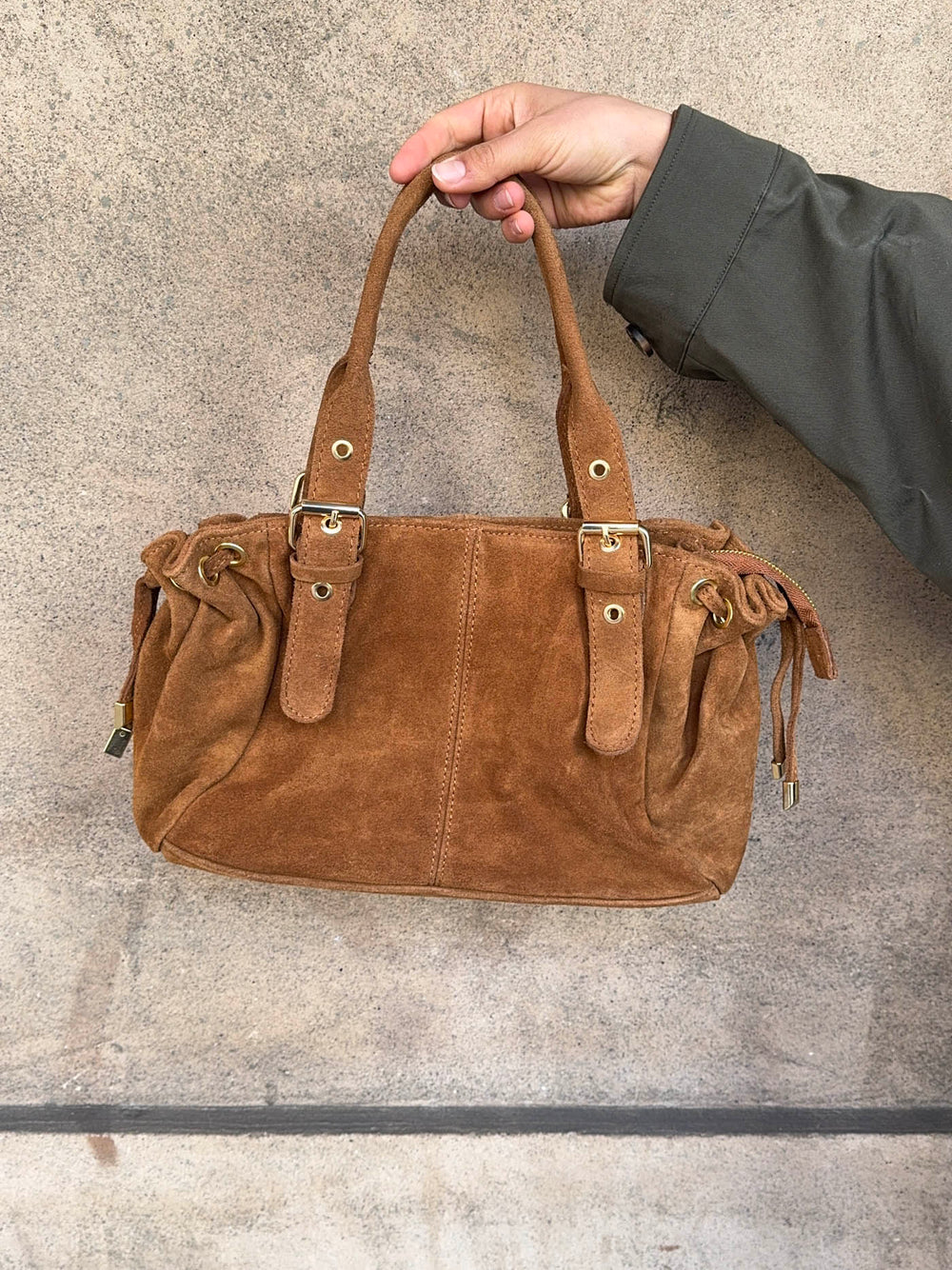 Mura bag in suede leather - Brown