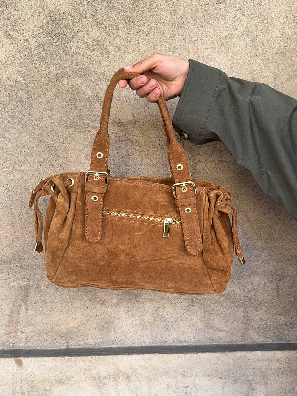 Mura bag in suede leather - Brown