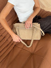Rowan bag with woven - Brown