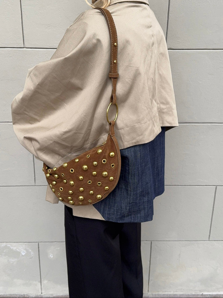 Loana bag with studs - Brown