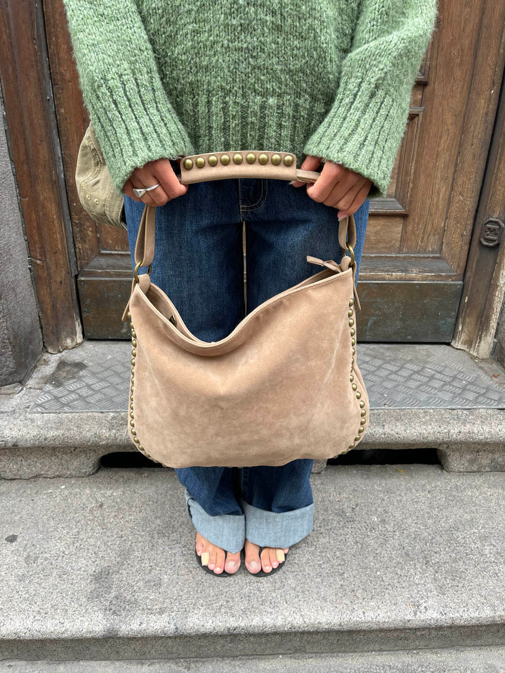 Ibi bag with studs - Beige