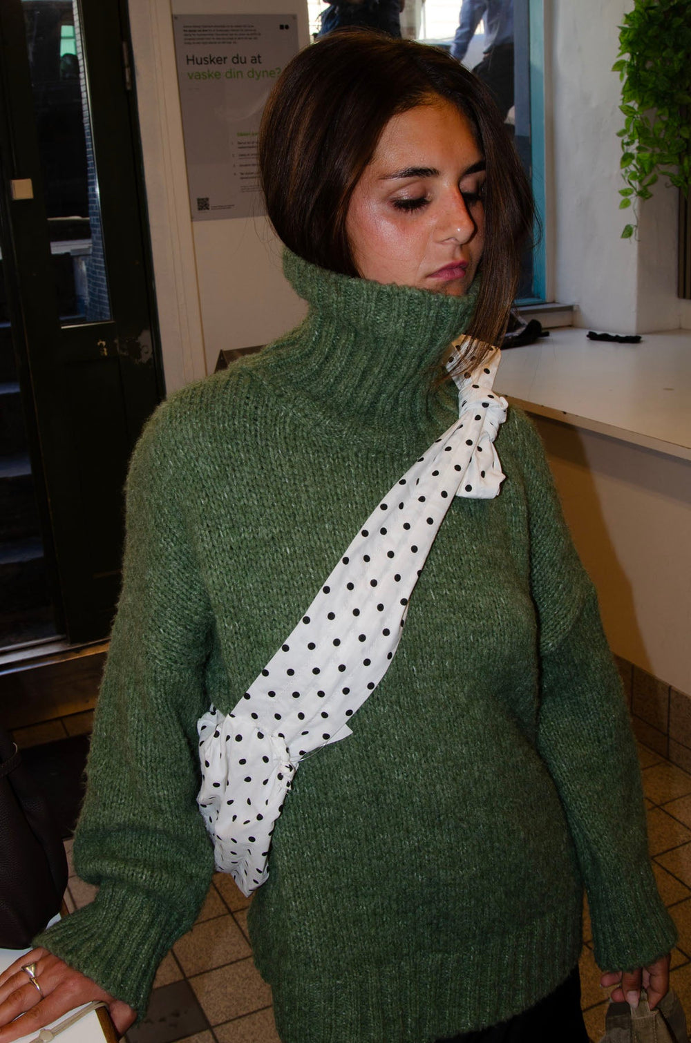 Cia bag with polka dots - White