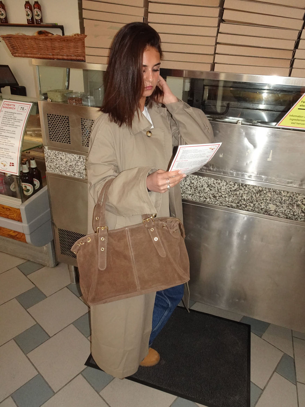 Parissa suede bag - Brown