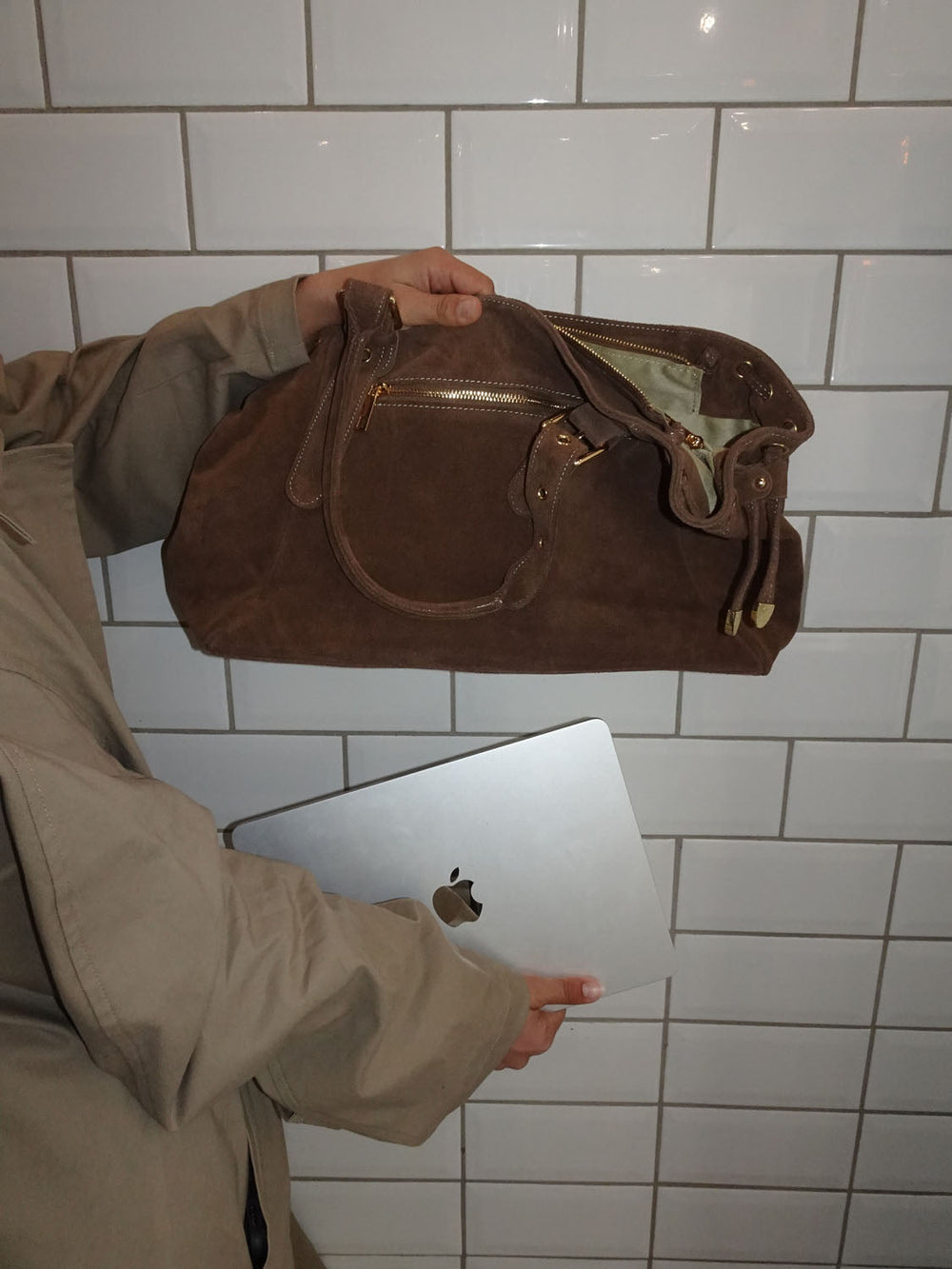 Parissa suede bag - Brown
