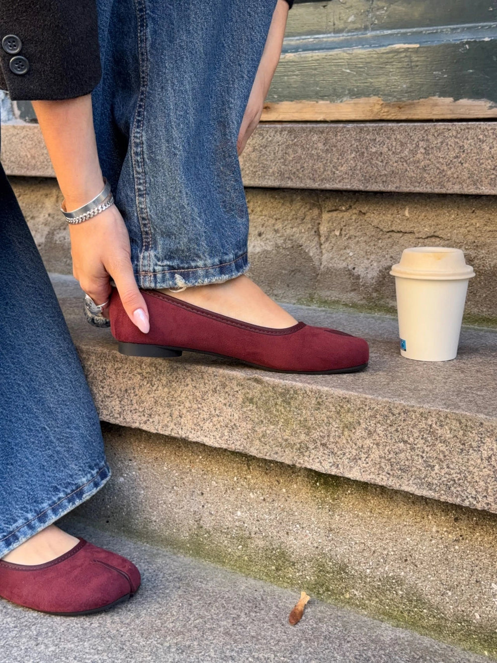 Tavela split toe ballerina - Red