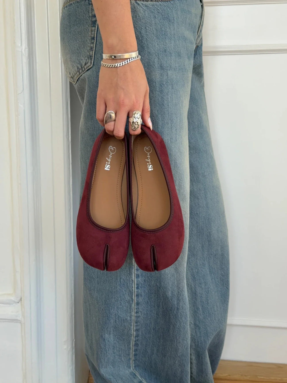 Tavela split toe ballerina - Red