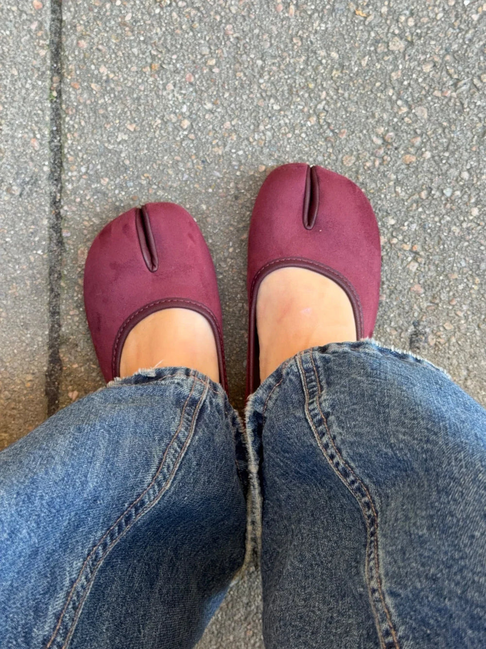 Tavela split toe ballerina - Red