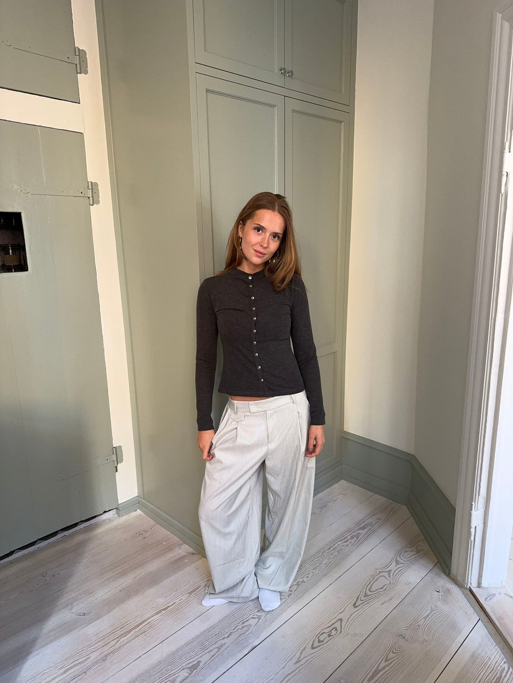 Delores checkered suit trousers - Beige