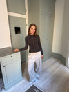 Delores checkered suit trousers - Beige