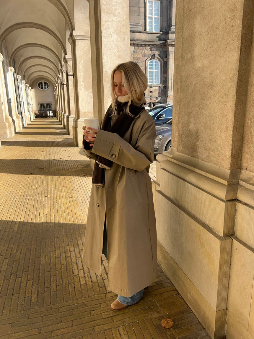 Liroline scarf – Brown/off-white