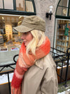 Gale scarf - Red/brown/white