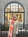 Gale scarf - Red/brown/white