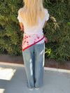 Floral scarf – Red/pink