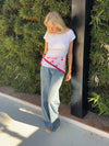 Floral scarf – Red/pink