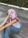 Floral scarf – Red/pink