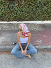 Floral scarf – Red/pink